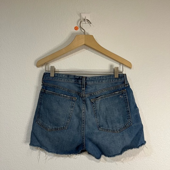 Rag & Bone Dre Low Rise Denim Shorts Bishop Women’s Sz 28 Cut-Offs Inseam 3.5” - Picture 2 of 8